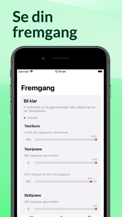 Teoriappen: teoritentamen Screenshot