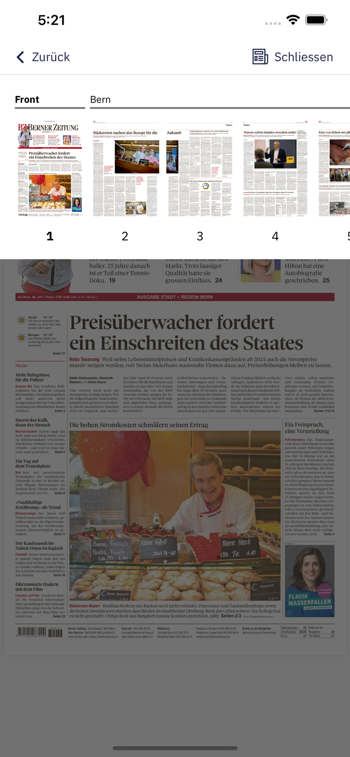 BZ Berner Zeitung E-Paper
