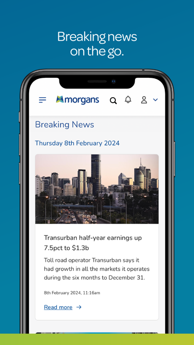 Morgans Financial Limited Screenshot