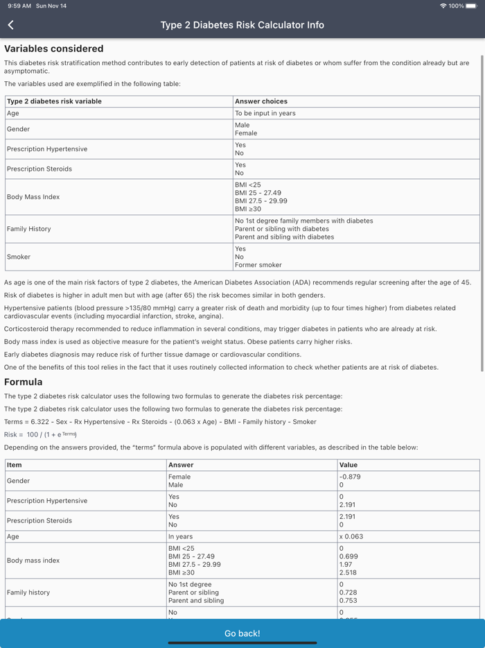 Type 2 Diabetes Risk Score