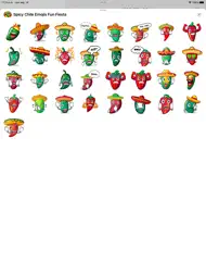 Spicy Chile Emojis Fun Fiesta ipad bilder 0