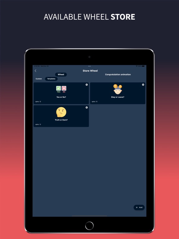 Lucky Wheel - Random Choice iPad screenshot 5 - Entertainment app