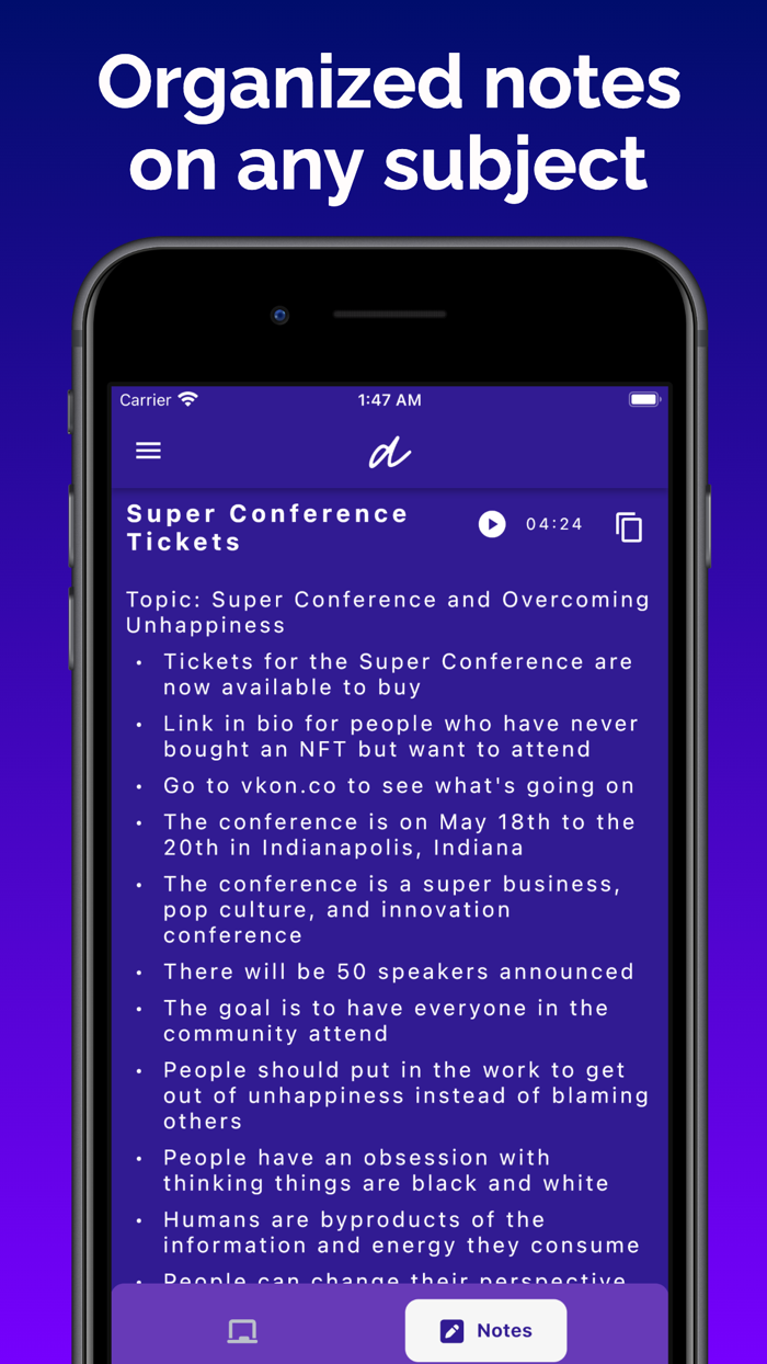 A Note Automated Note Taking