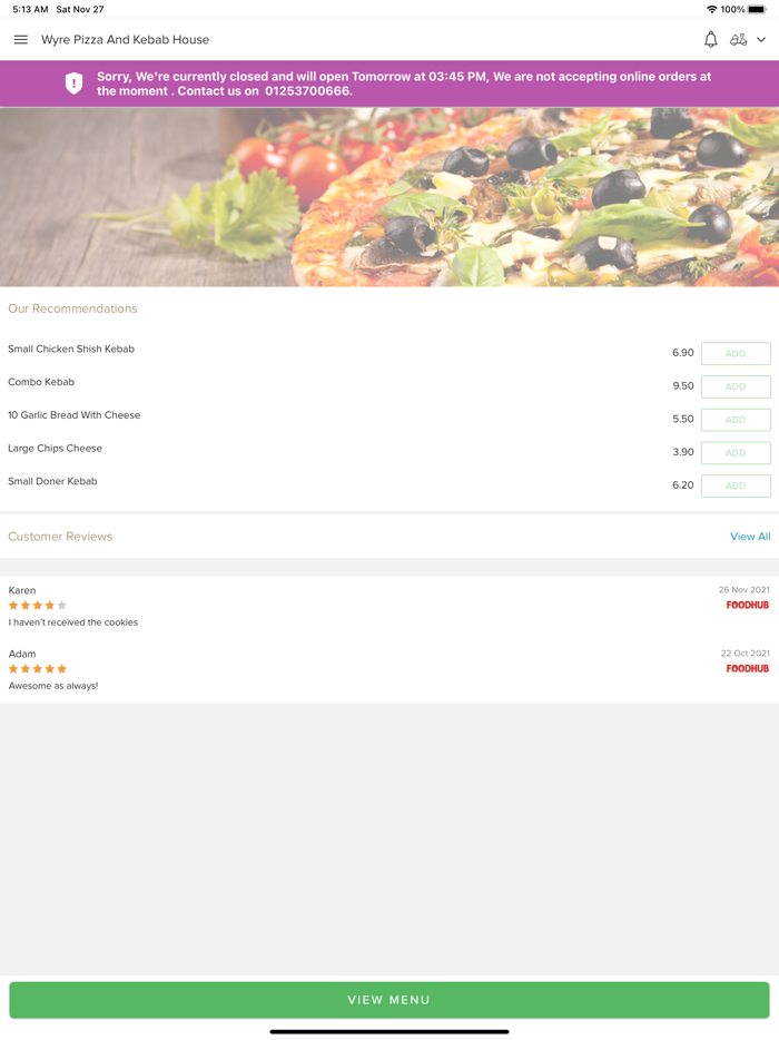 Wyre Pizza And Kebab House