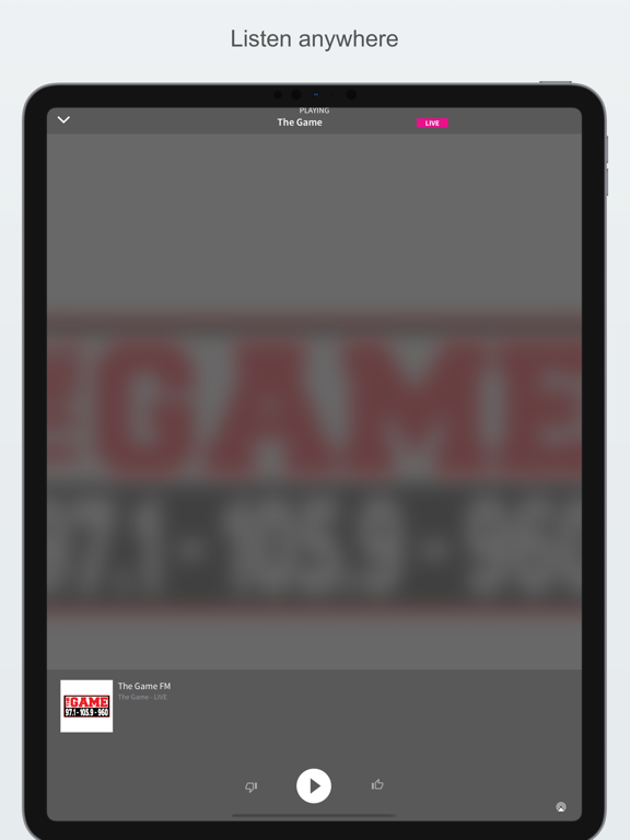 The Game FM iPad screenshot 2 - Sports app
