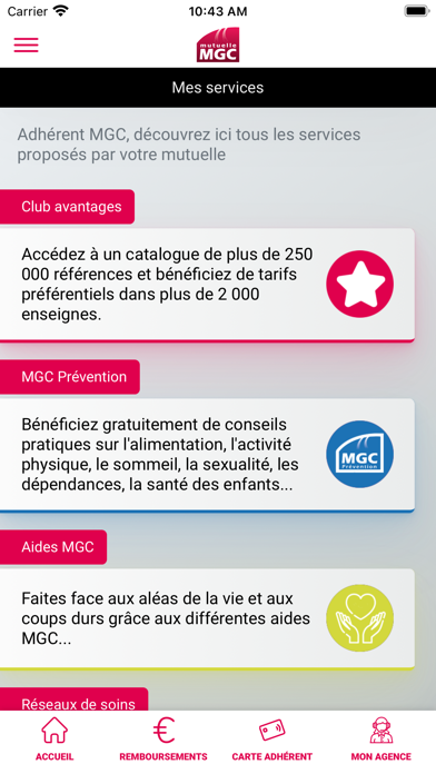 Mutuelle MGC – Espace Adhérent Screenshot