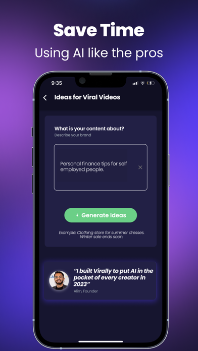 Virally- AI Social Media Coach Screenshot