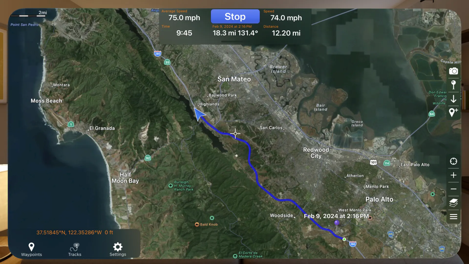 GPS Tracks screenshot