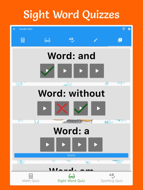 Cardle Kidz iPad screenshot 6 - Education app