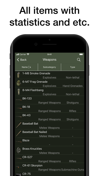 Pocket Wiki for DayZ Screenshot