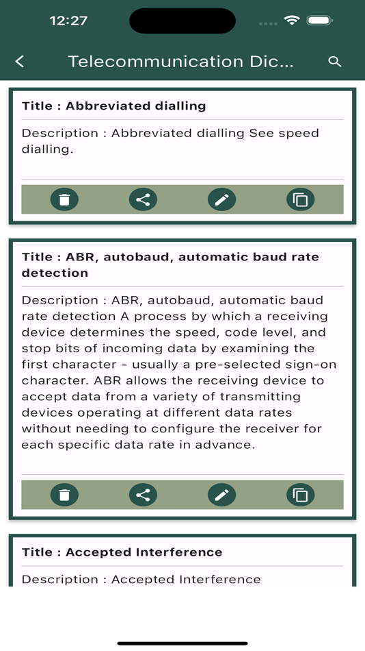 #5. Telecommunication Dictionary (iOS) 由: Raj Mehta