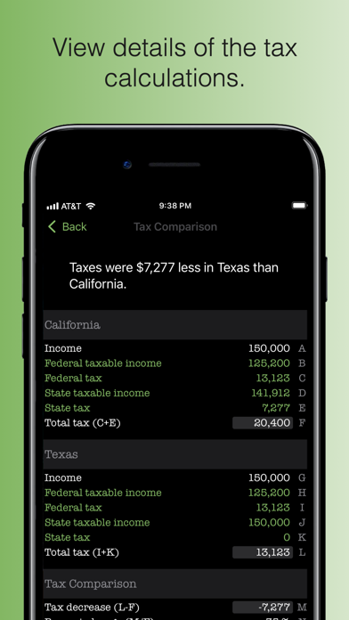 Tax Compare Screenshot