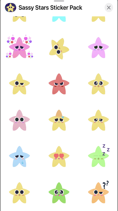 Sassy Stars Sticker Pack Screenshot