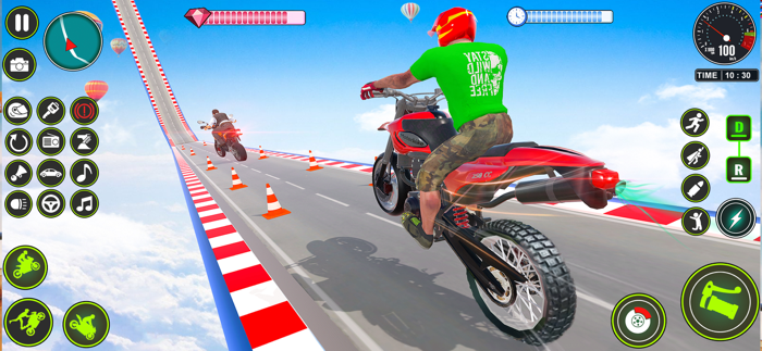 Mega Ramp Bike Stunt Games