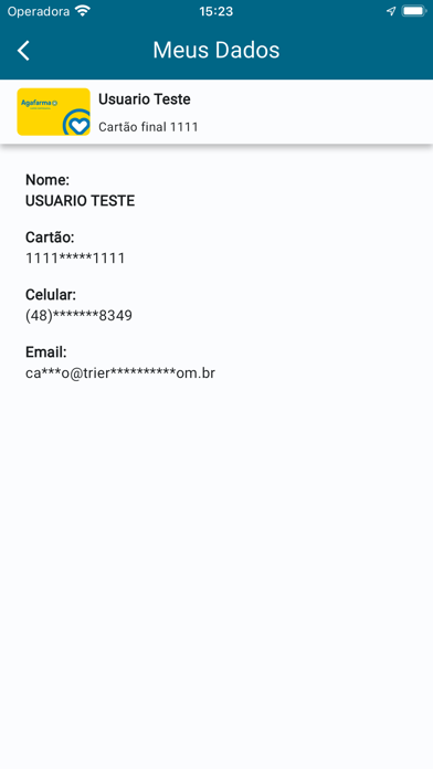 Cartão Agacred Screenshot