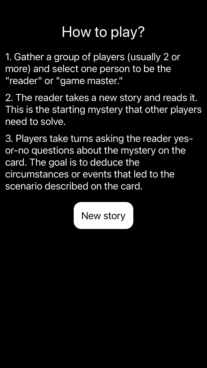 Black Stories Mystery Riddles
