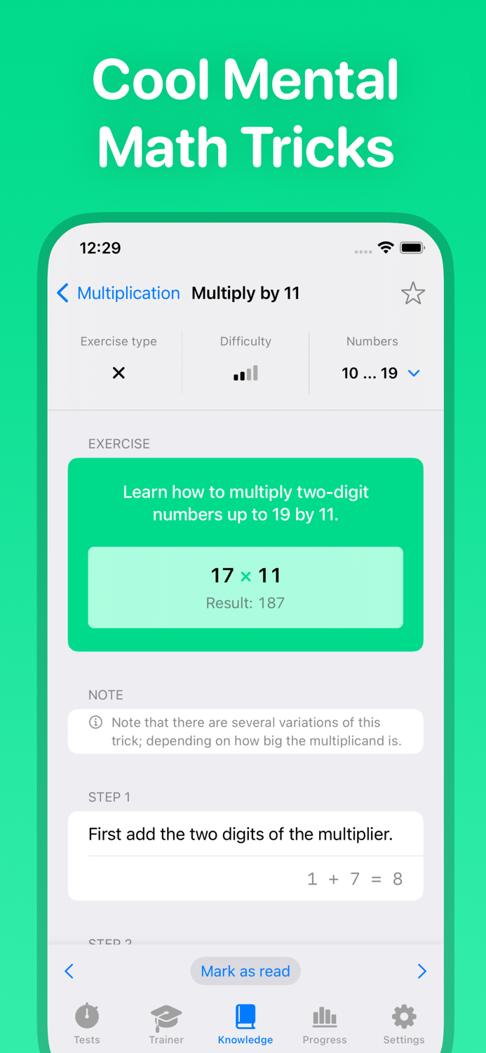 Mental Math Trainer FastMath