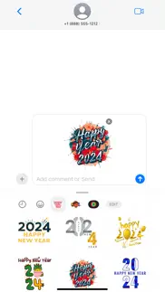 new year 2024 wishes stickers iphone screenshot 1
