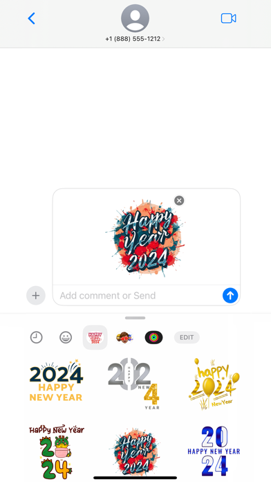 Screenshot #1 pour New Year 2024 Wishes Stickers