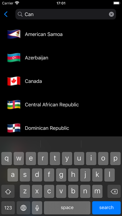 World Countries Info Screenshot