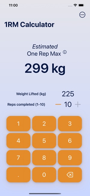 One Rep Max Calculator - (1RM) on the App Store