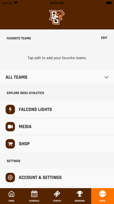 BGSU Athletics Screenshot