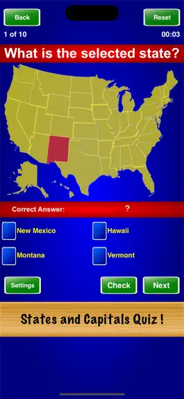Game screenshot States and Capitals Quiz ! apk