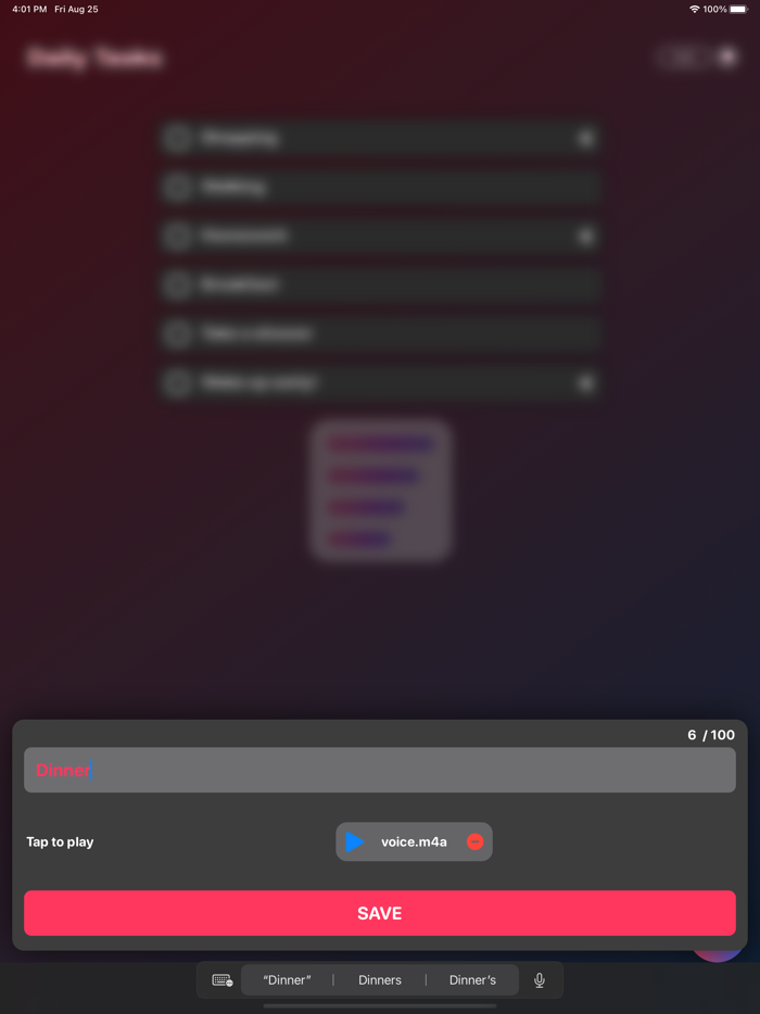 Daily Tasks and Voices