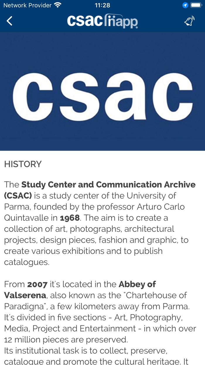 CSAC Parma in app
