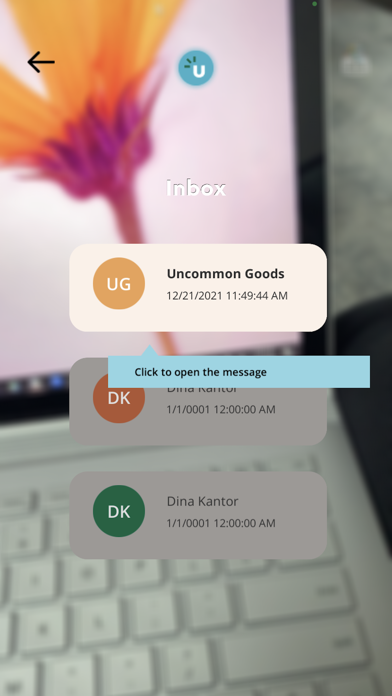 Long Distance Message App Screenshot