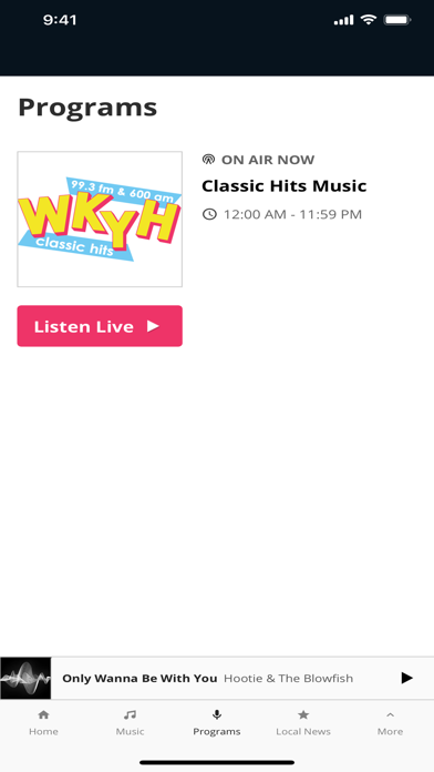 WKYH 600 AM/99.3 FM Screenshot