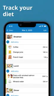 food intolerances iphone screenshot 2