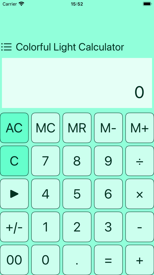 #3. Colorful Light Calculator (iOS) 由: Michinori Amemori