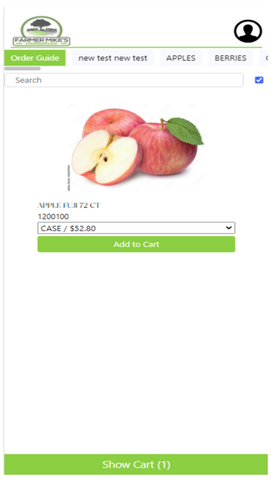 Farmer Mikes Mobile Ordering Screenshot