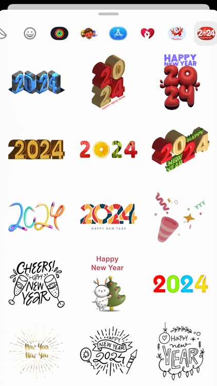 2025 Happy New Year Stickers