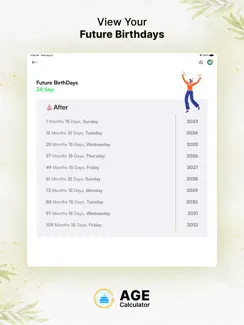 Age Calculator & Event Tracker iPad image 2