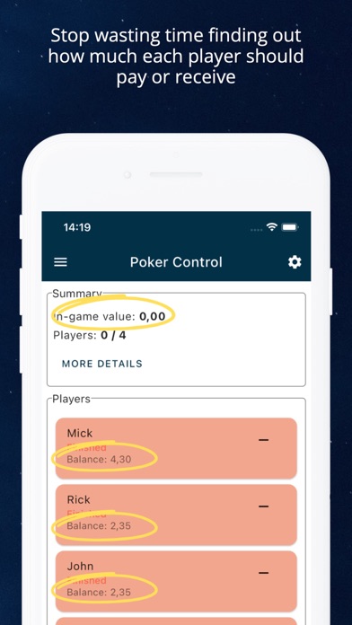 Poker Controle Screenshot