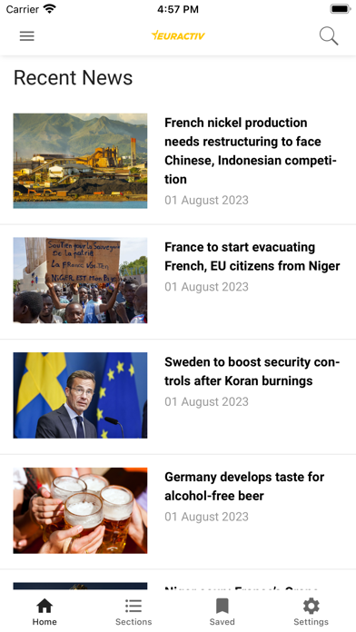 Euractiv app Screenshot
