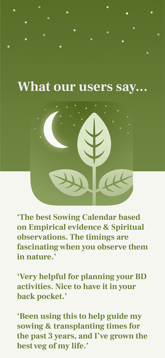 Biodynamic Gardening Calendar