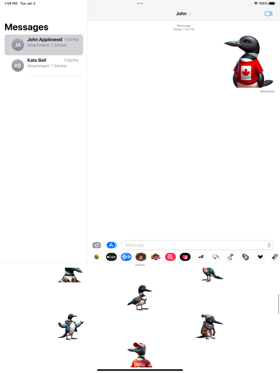 Screenshot #6 pour Loon Stickers