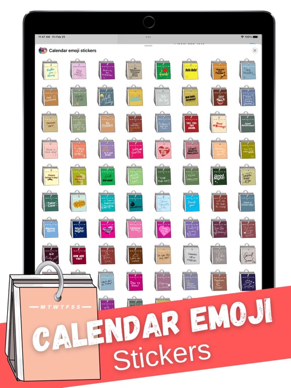 Calendar emoji stickers screenshot 3