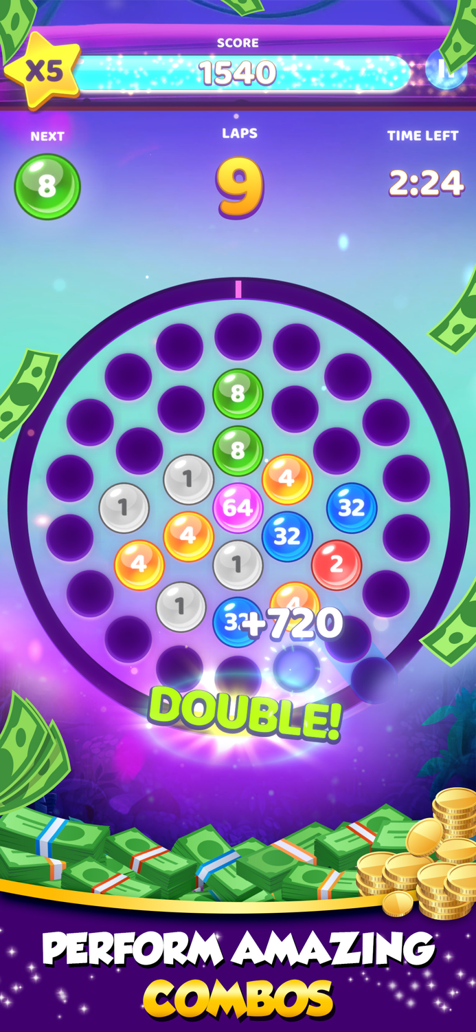 Laps Fuse Puzzle numbers Cash