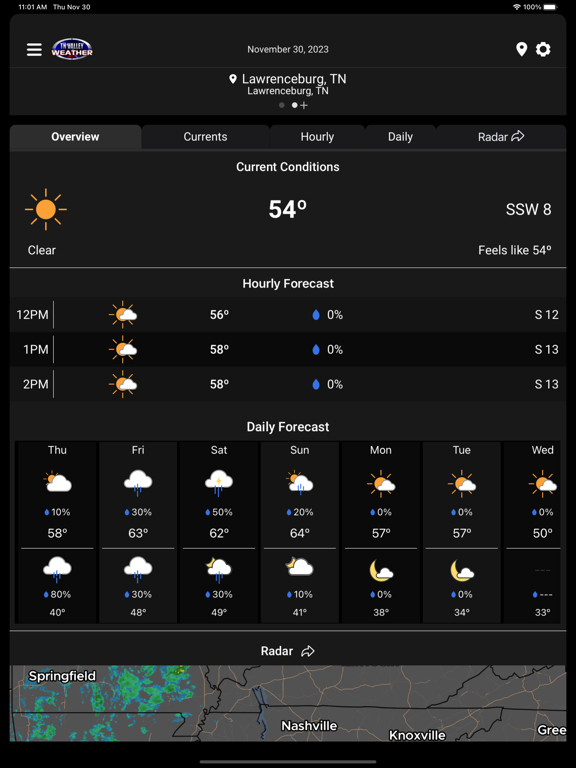 Screenshot #5 pour Tennessee Valley Weather