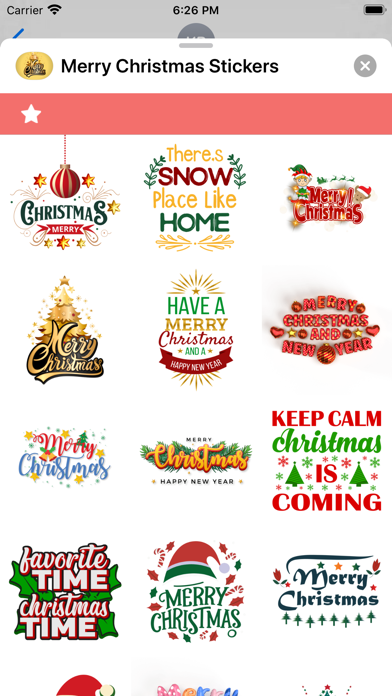 Merry Christmas Stickers. Screenshot