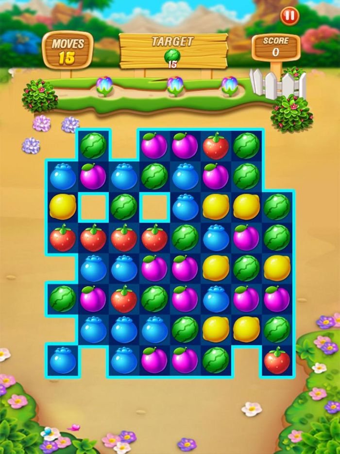 Fruit Frenzy Link Match Puzzle