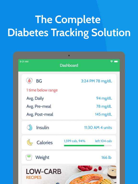 Diabetes Tracker by MyNetDiary screenshot 2