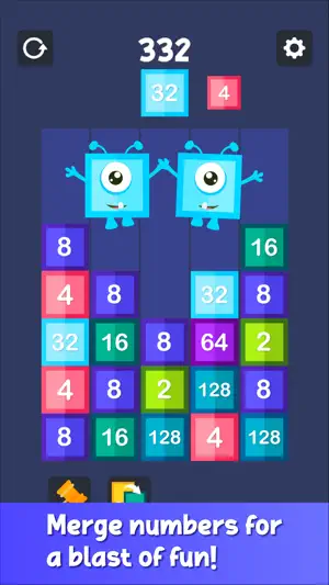 Drop & Merge Number Block Game screenshot 1