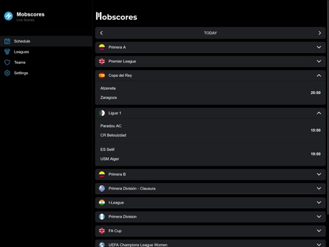 MobScores Football Live Scoresのおすすめ画像1
