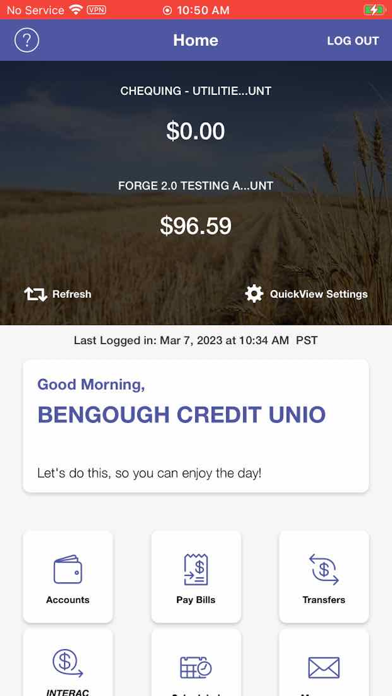 Bengough CU Mobile App Screenshot