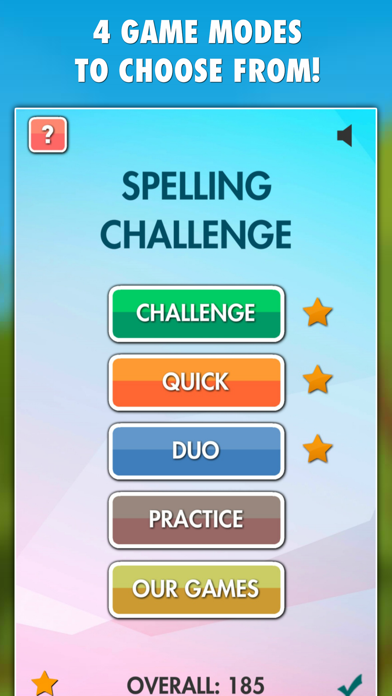 Spelling Challenge PRO Screenshots